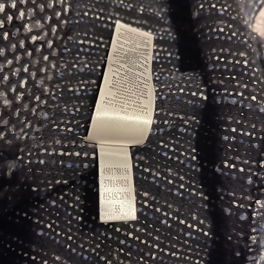 Women’s Chico’s size 1 Blue weaved Jacket - Picture 5 of 6
